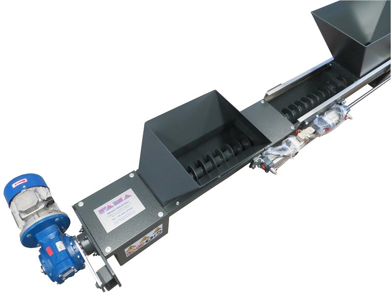 Customised screw conveyor - metal chip conveyor