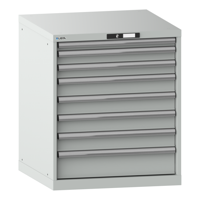 Lådskåp 36x36E 850 mm inkl. 8 lådor RAL 7035