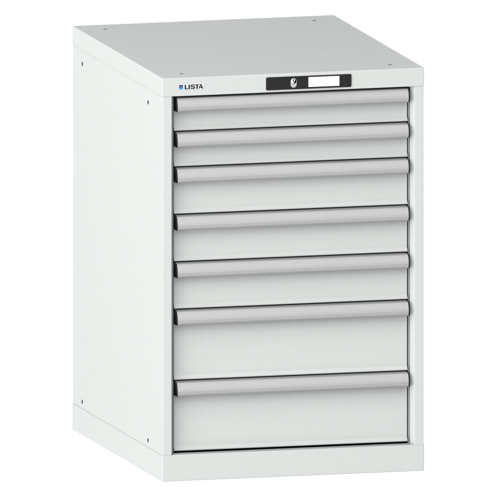 Lådskåp 27x36E 850 mm inkl.  7 lådor RAL 7035