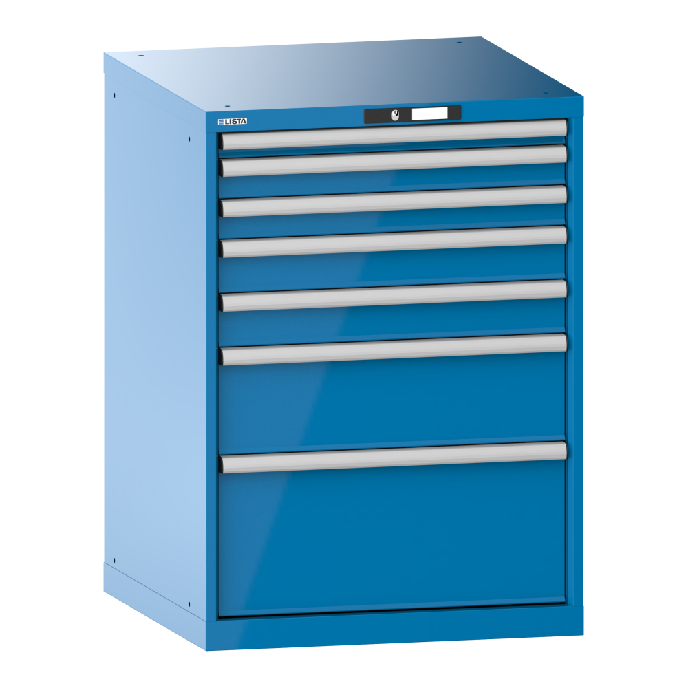 Lådskåp 36x36E 1000 mm inkl. 7 st lådor RAL 5012