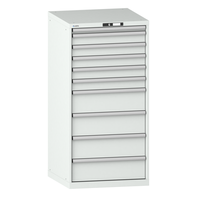 Draw. cabinet 3636E 1450, 10 draw.  RAL 7035