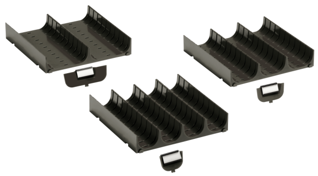 Trough-shaped part 4xd33 ESD black 6 Stk