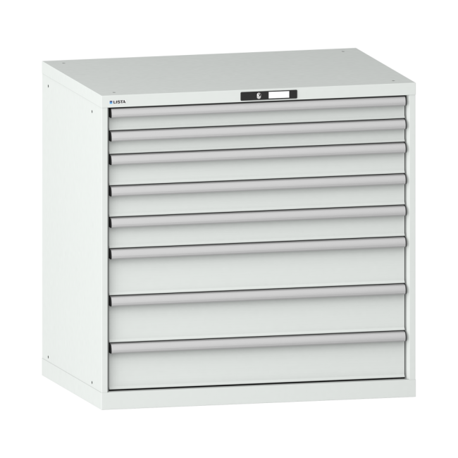 Lådskåp 54x36E 1000 mm inkl. 8 lådor  RAL 7035