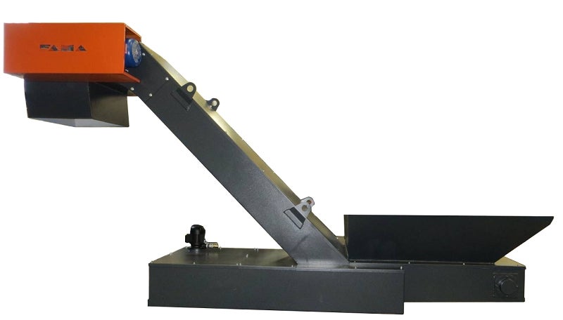 Custemised hinged metal slat conveyor - metal chip conveyor