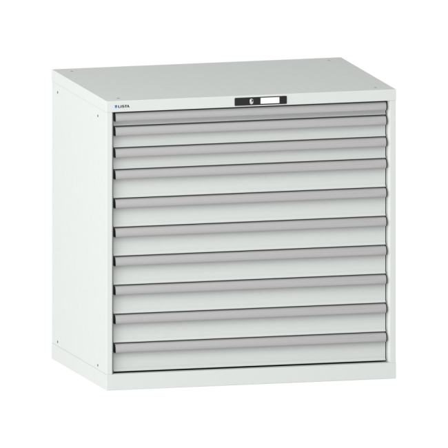 Lådskåp 54x36E 1000 mm inkl. 10 lådor RAL 7035