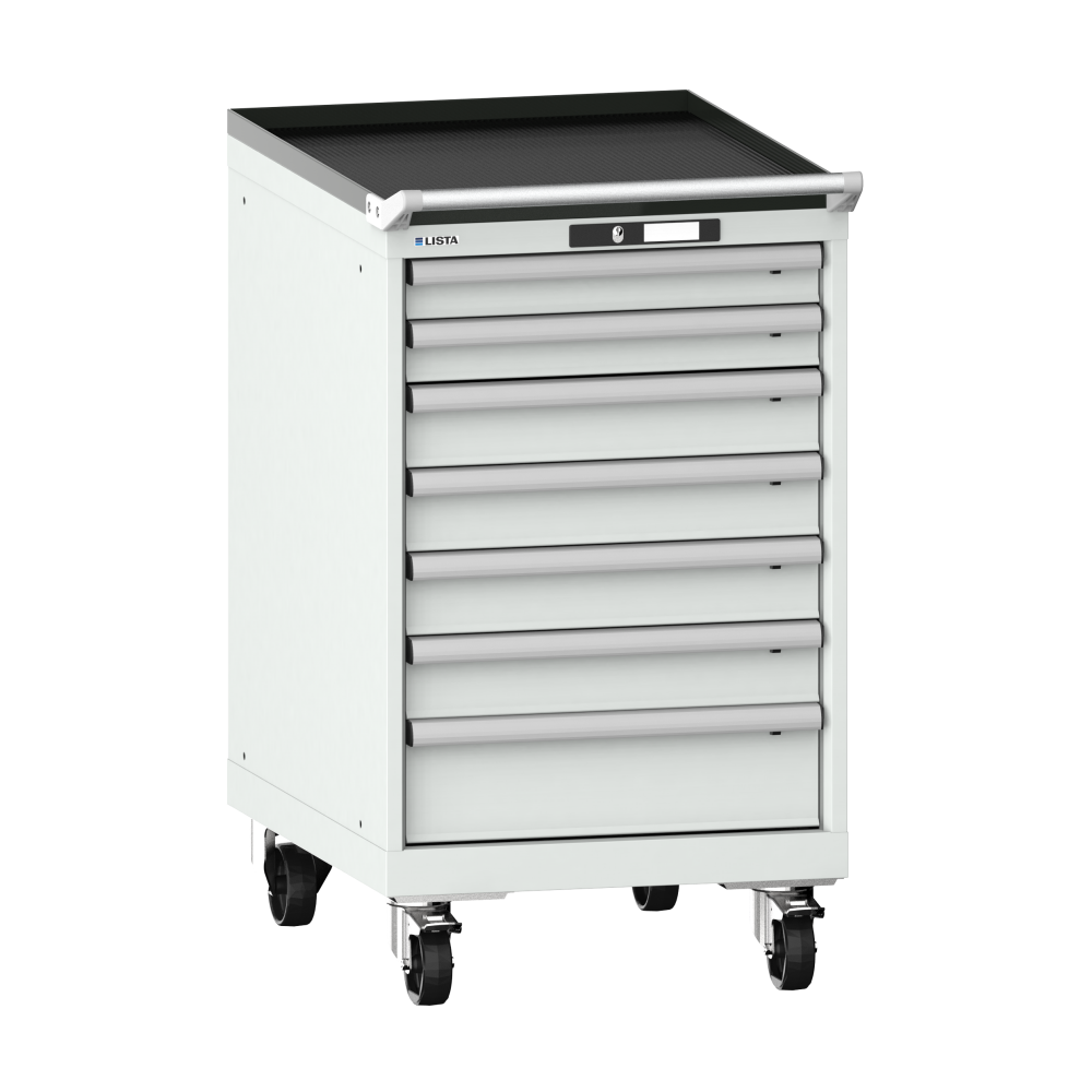 Lådskåpsvagn 27x36E 972 mm inkl. 7 lådor RAL 7035