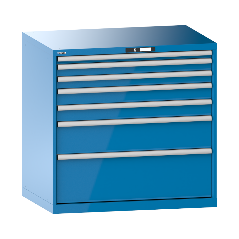 Lådskåp 54x36E 1000 mm inkl. 7 lådor RAL 5012